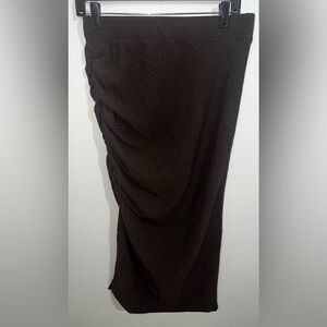 SHEIN Dark Brown Asymmetrical Skirt